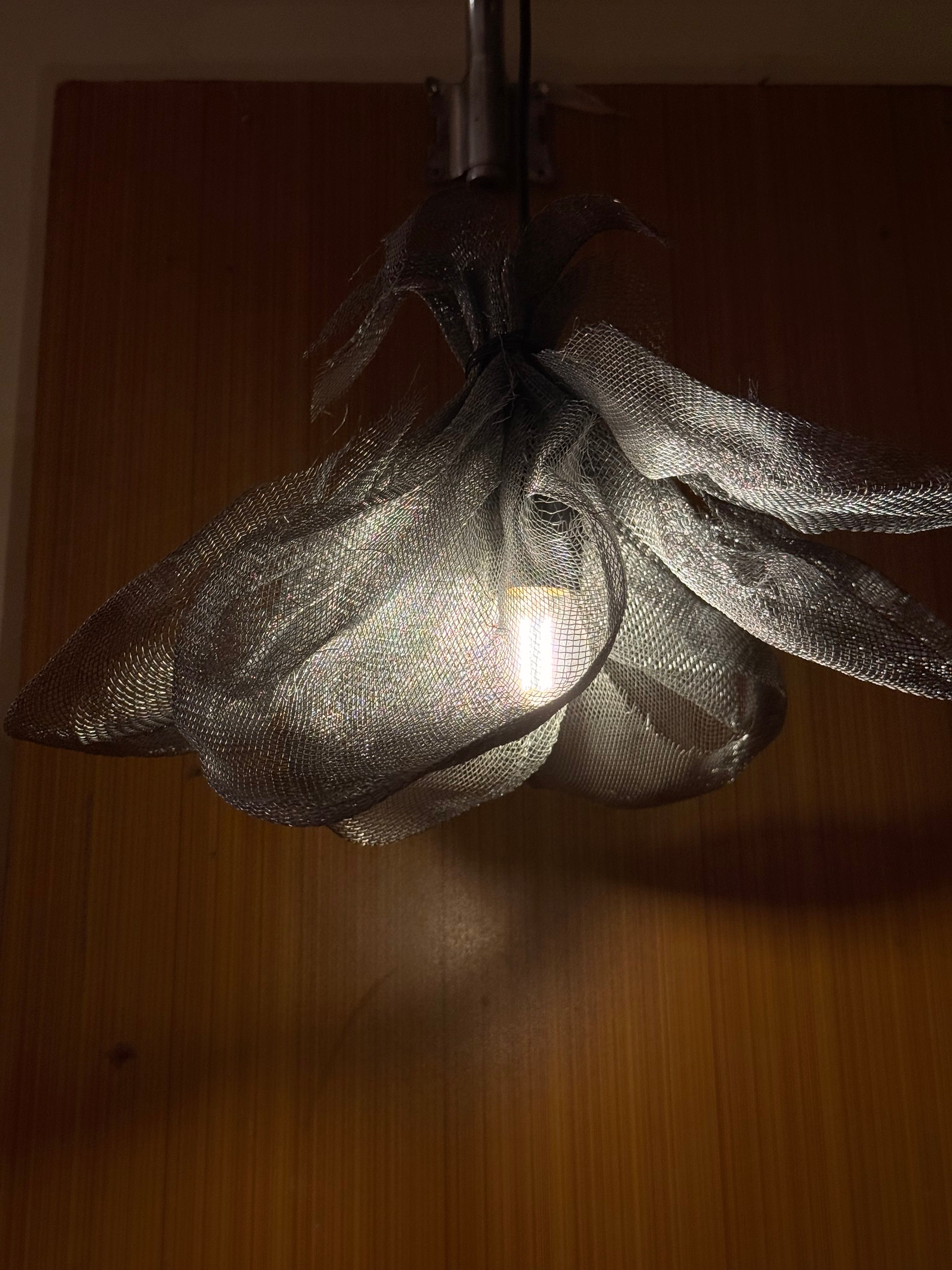 Charaagaan III | Sculptural Wire Mesh Hanging Lamp