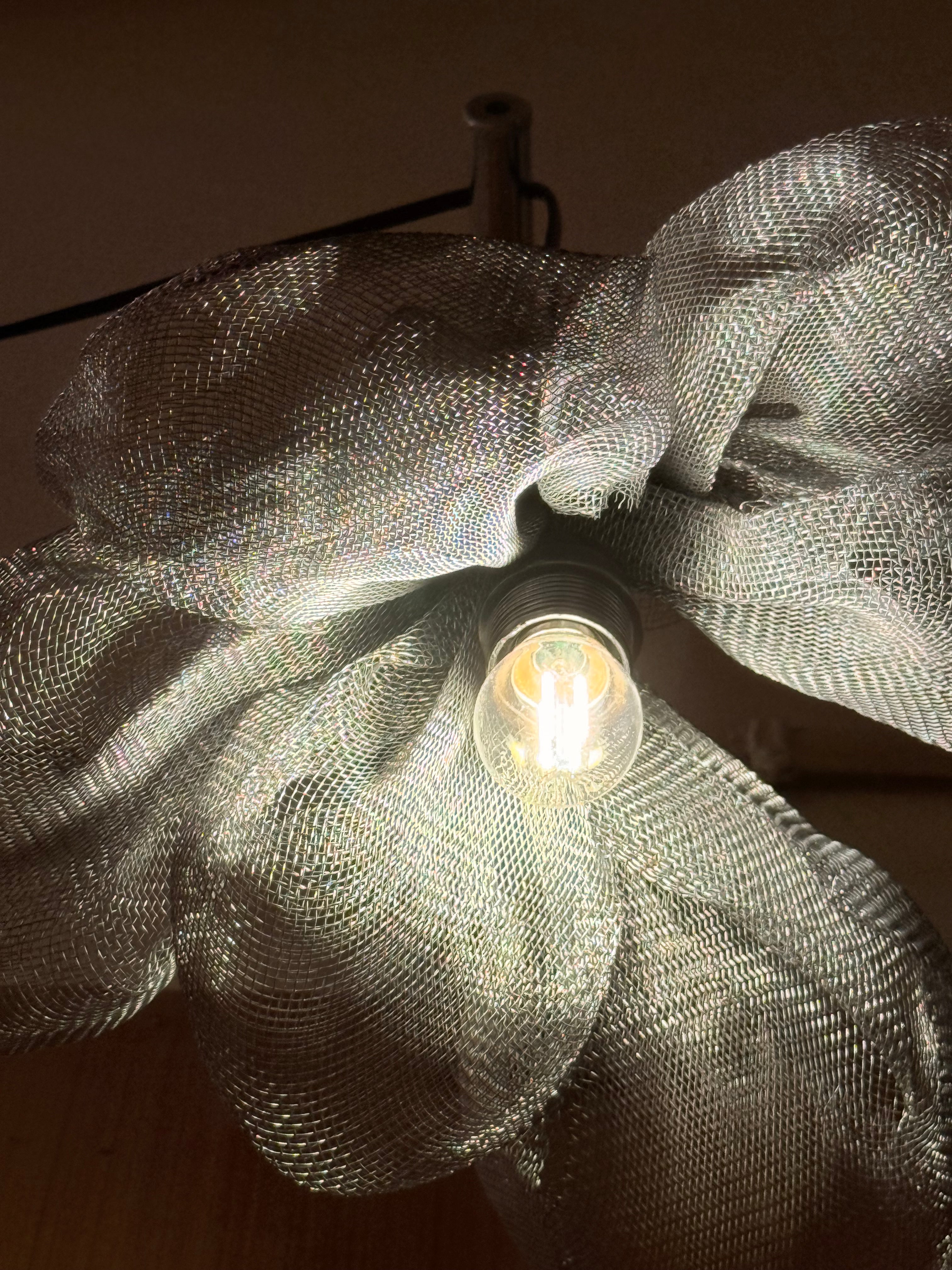 Charaagaan III | Sculptural Wire Mesh Hanging Lamp